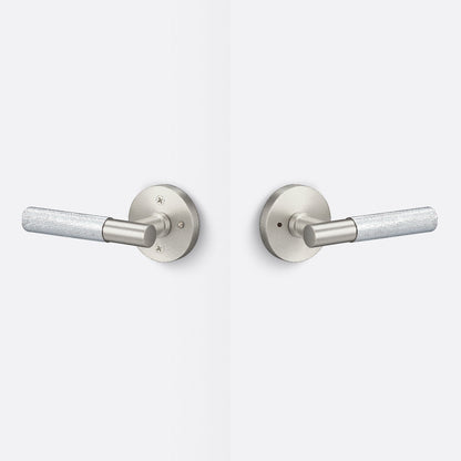 Sure-Loc AP102-RD-GRIP-KN Knurled Grip Privacy Door Lever with Aspra Round Rosette
