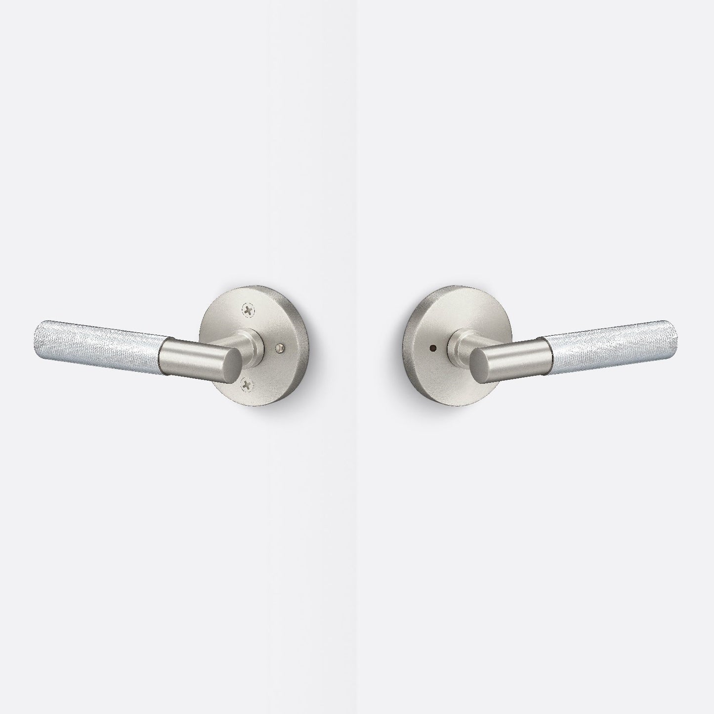 Sure-Loc AP102-RD-GRIP-KN Knurled Grip Privacy Door Lever with Aspra Round Rosette