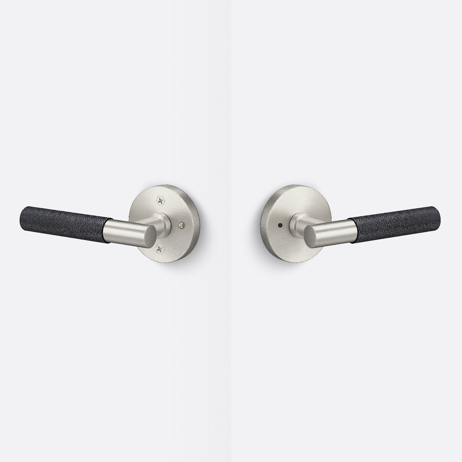 Sure-Loc AP102-RD-GRIP-KN Knurled Grip Privacy Door Lever with Aspra Round Rosette