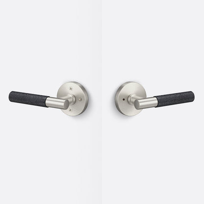 Sure-Loc AP102-RD-GRIP-KN Knurled Grip Privacy Door Lever with Aspra Round Rosette