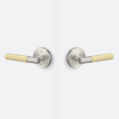 Sure-Loc AP102-RD-GRIP-KN Knurled Grip Privacy Door Lever with Aspra Round Rosette