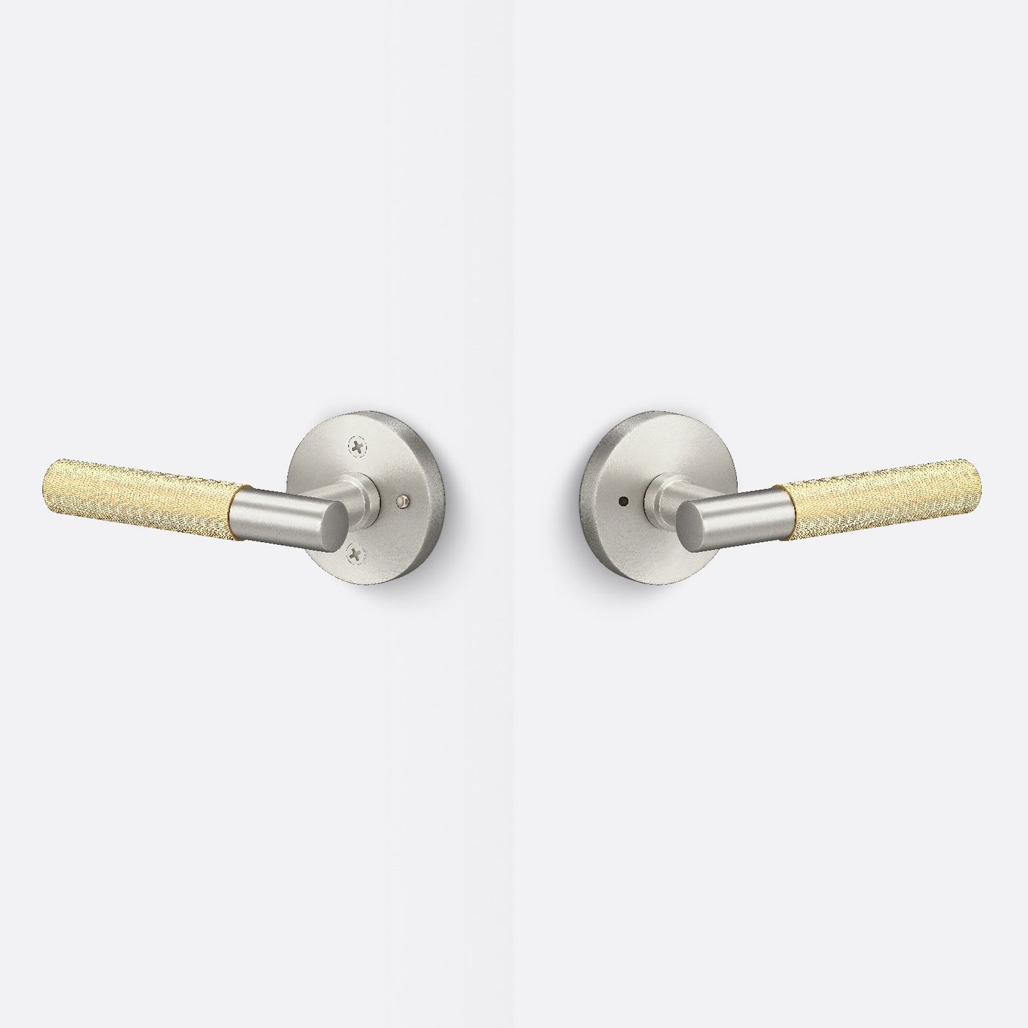Sure-Loc AP102-RD-GRIP-KN Knurled Grip Privacy Door Lever with Aspra Round Rosette