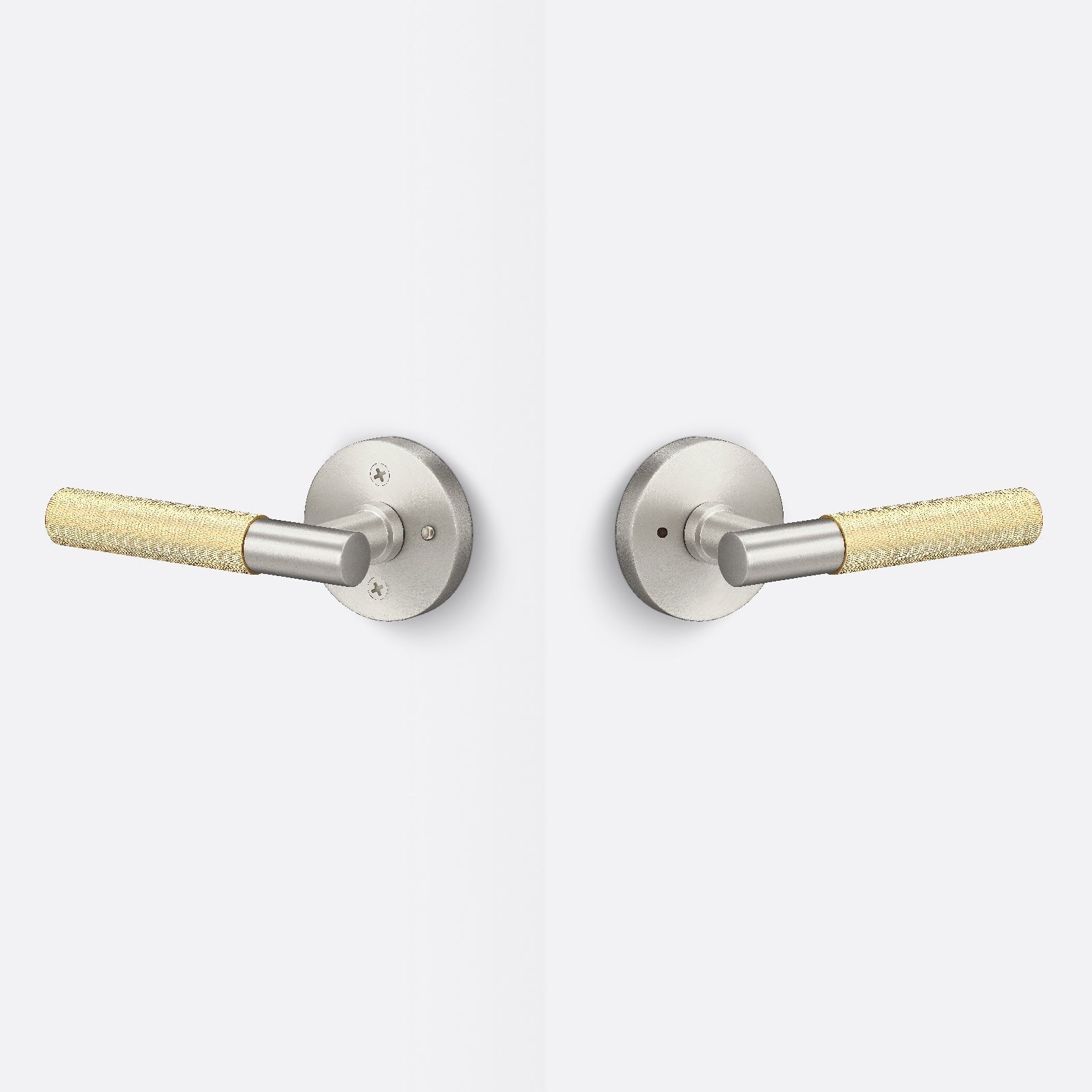 Sure-Loc AP102-RD-GRIP-KN Knurled Grip Privacy Door Lever with Aspra Round Rosette