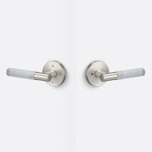 Sure-Loc AP102-RD-GRIP-SKN Straight Knurled Grip Privacy Door Lever with Aspra Round Rosette