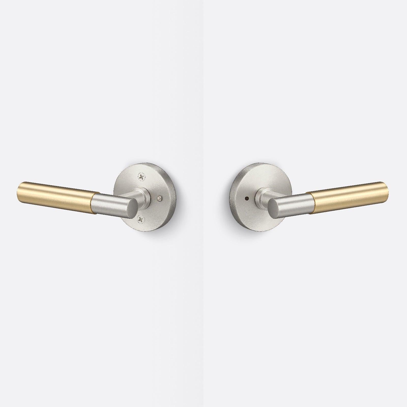 Sure-Loc AP102-RD-GRIP-SM Smooth Grip Privacy Door Lever with Aspra Round Rosette