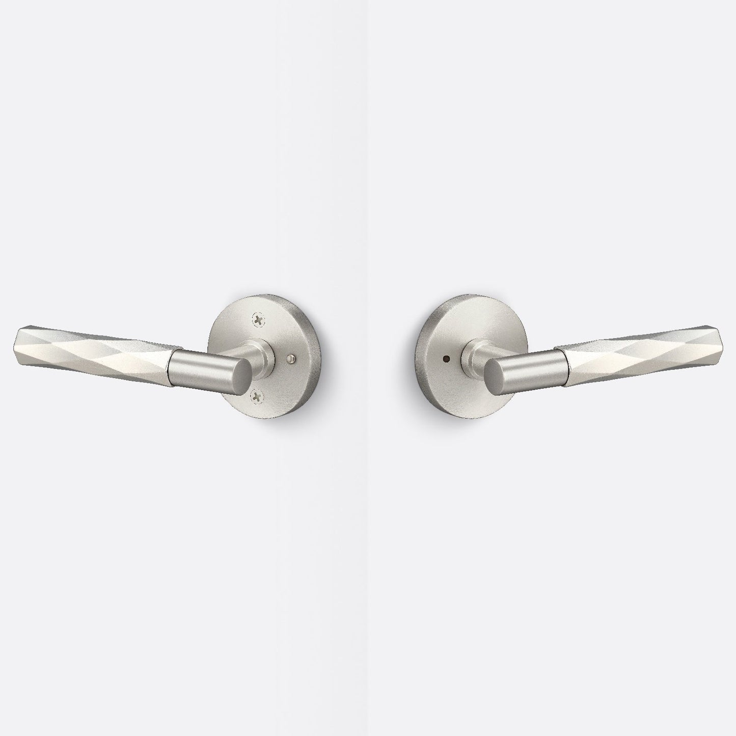 Sure-Loc AP102-RD-GRIP-VT Vertex Grip Privacy Door Lever with Aspra Round Rosette