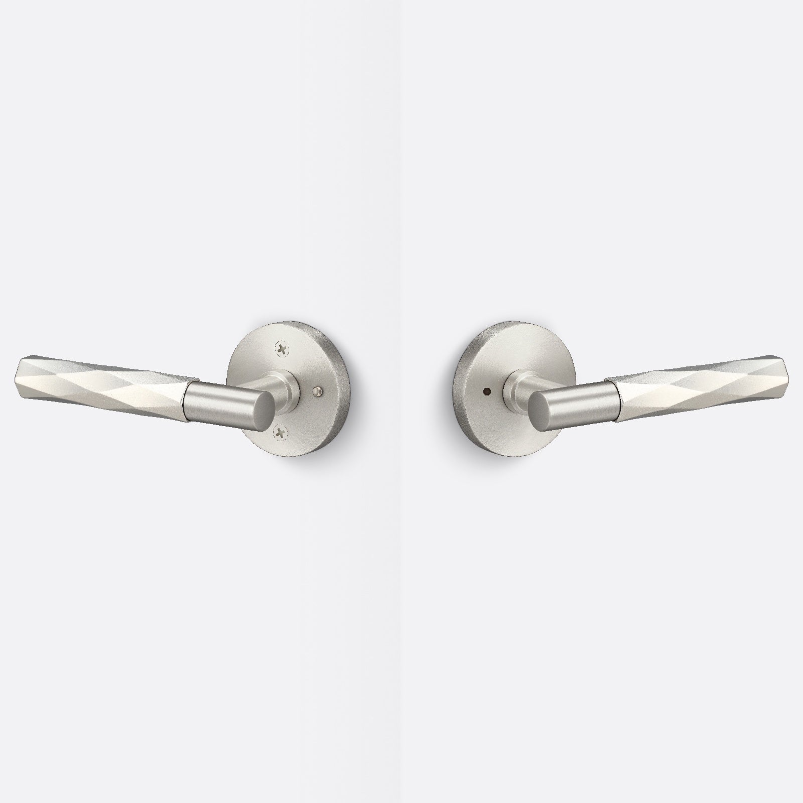 Sure-Loc AP102-RD-GRIP-VT Vertex Grip Privacy Door Lever with Aspra Round Rosette