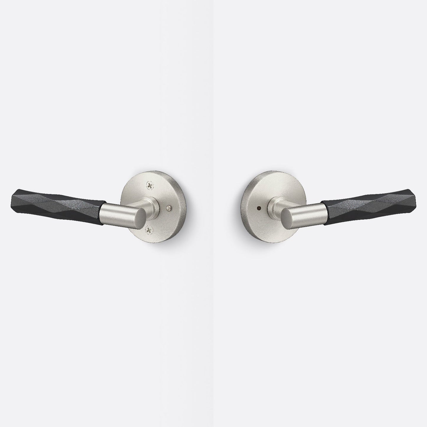 Sure-Loc AP102-RD-GRIP-VT Vertex Grip Privacy Door Lever with Aspra Round Rosette
