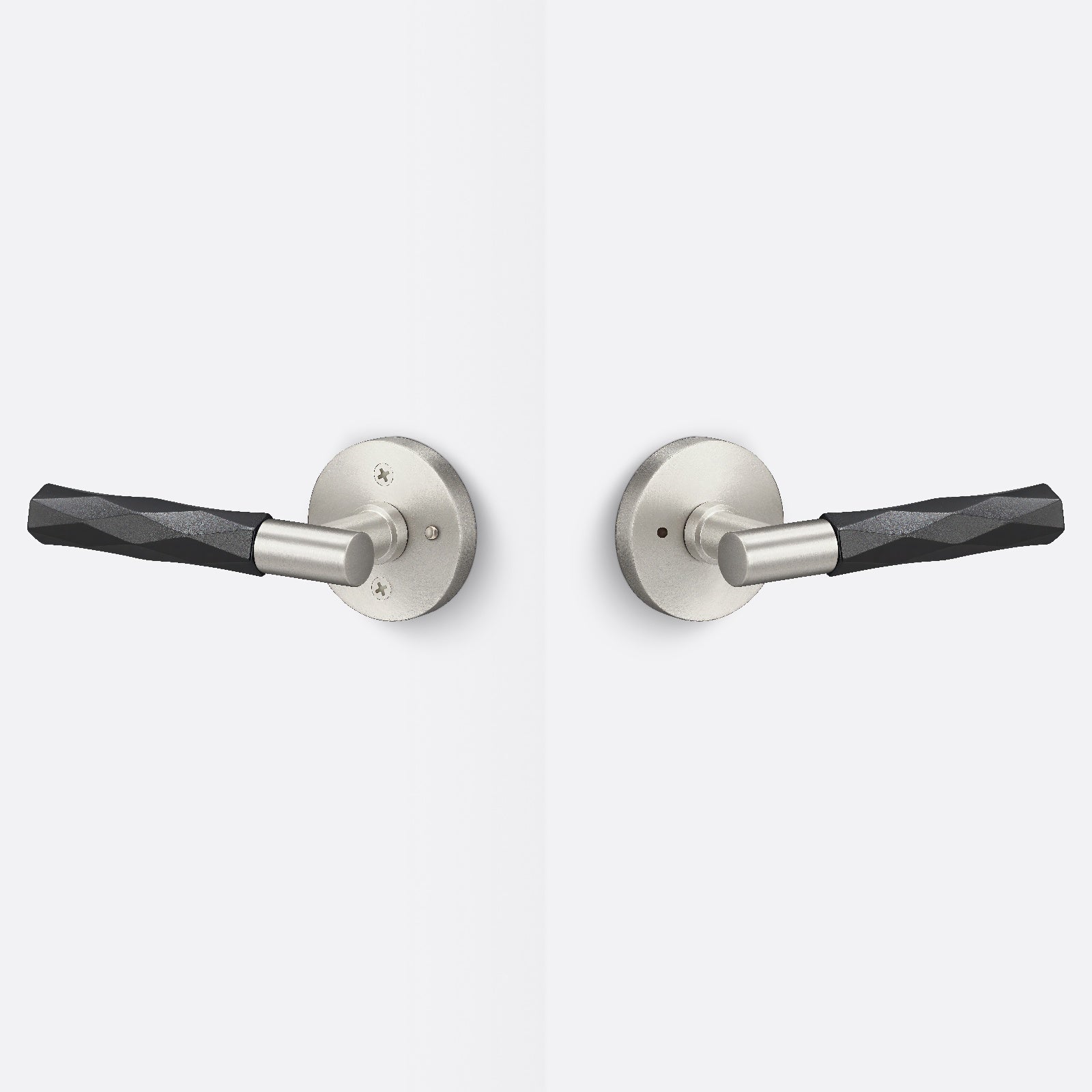 Sure-Loc AP102-RD-GRIP-VT Vertex Grip Privacy Door Lever with Aspra Round Rosette