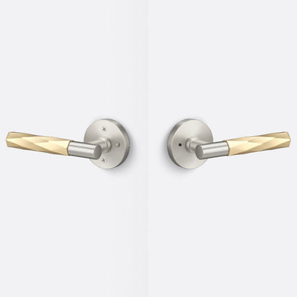 Sure-Loc AP102-RD-GRIP-VT Vertex Grip Privacy Door Lever with Aspra Round Rosette