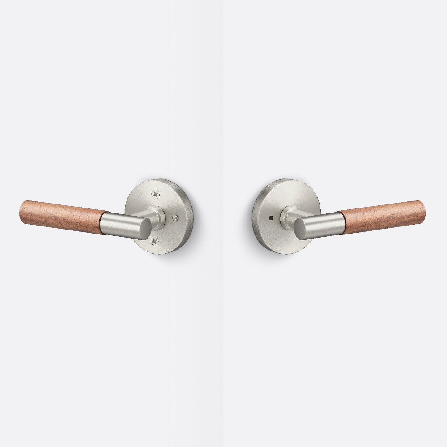 Sure-Loc AP102-RD-GRIP-WN Walnut Grip Privacy Door Lever with Aspra Round Rosette
