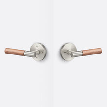 Sure-Loc AP102-RD-GRIP-WN Walnut Grip Privacy Door Lever with Aspra Round Rosette