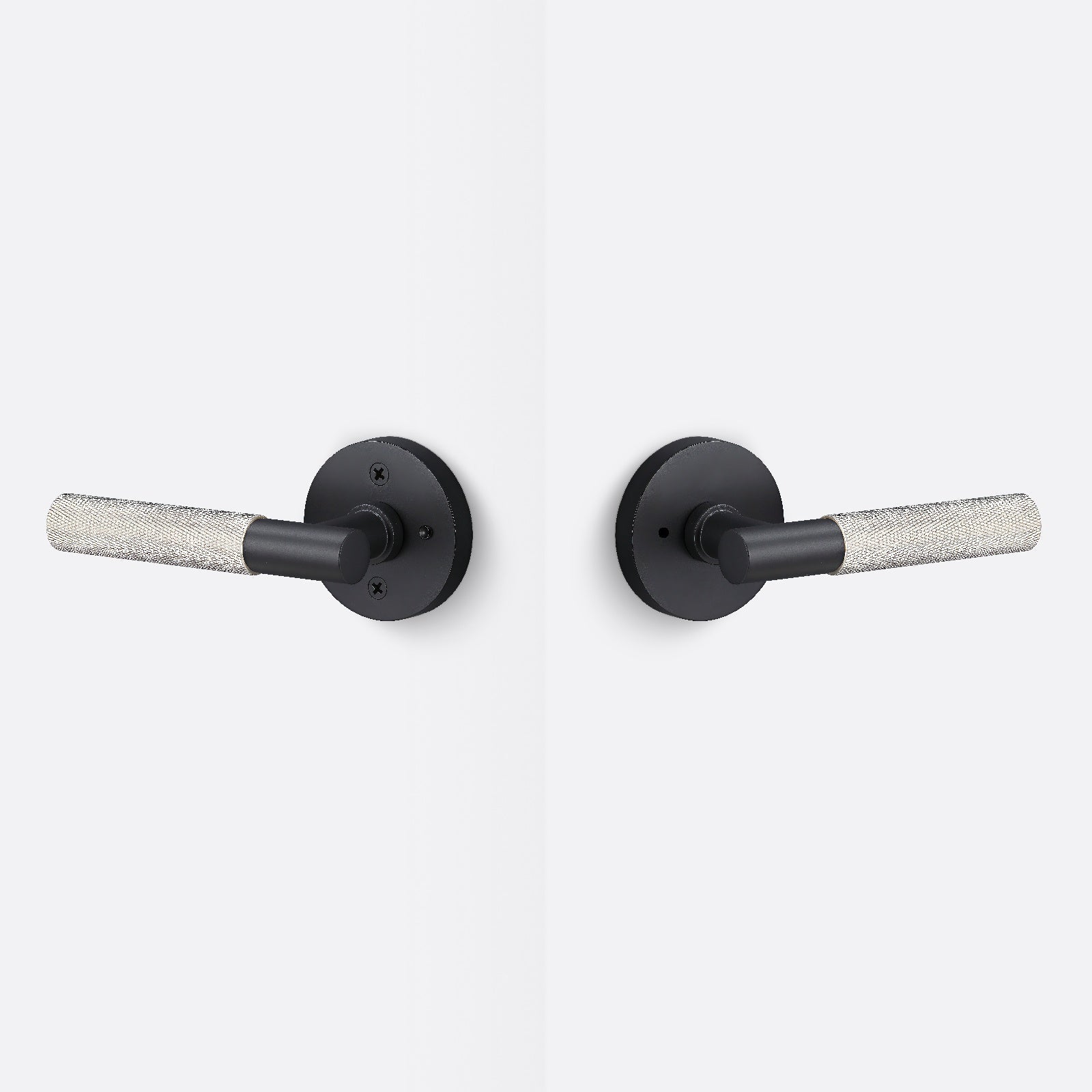 Sure-Loc AP102-RD-GRIP-KN Knurled Grip Privacy Door Lever with Aspra Round Rosette