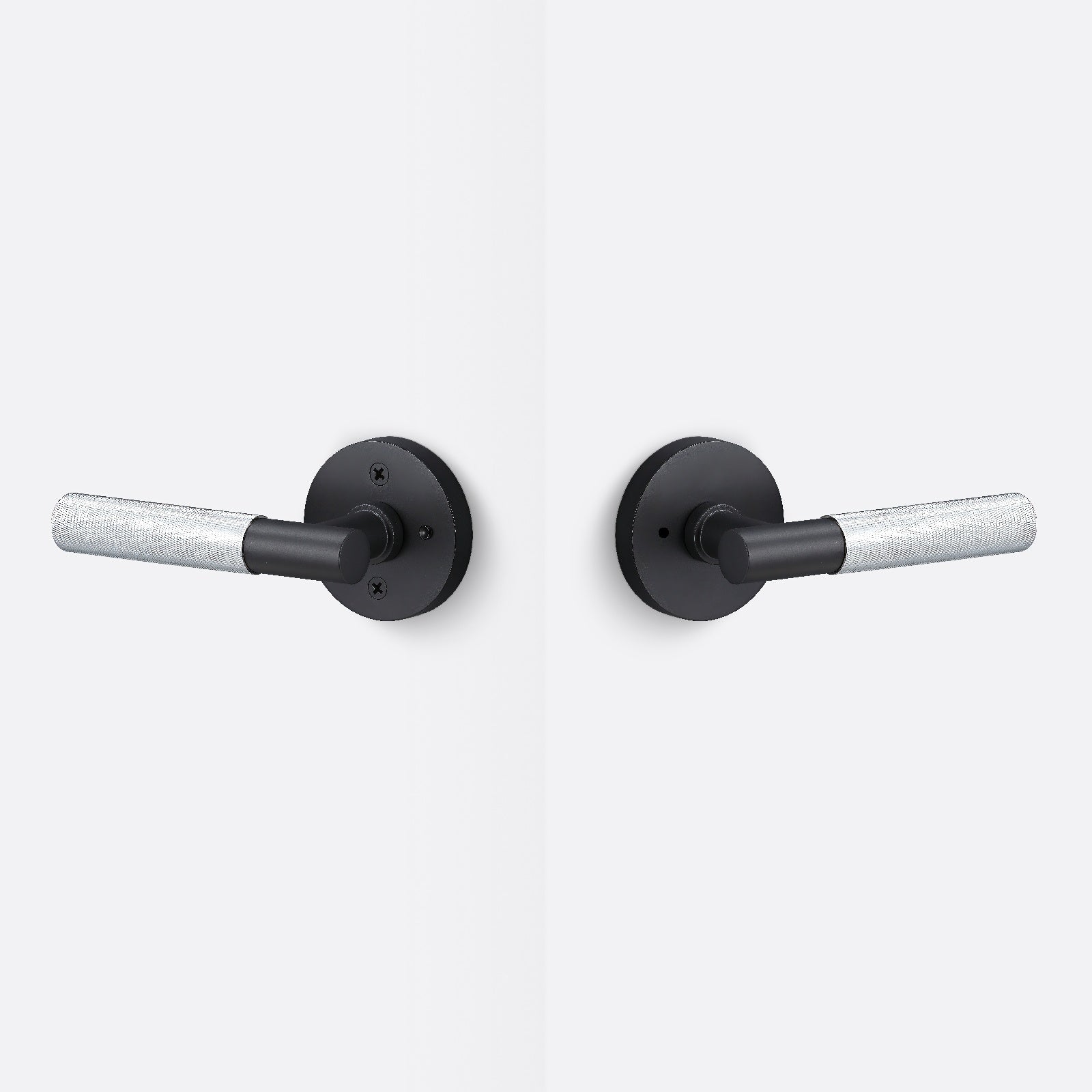 Sure-Loc AP102-RD-GRIP-KN Knurled Grip Privacy Door Lever with Aspra Round Rosette