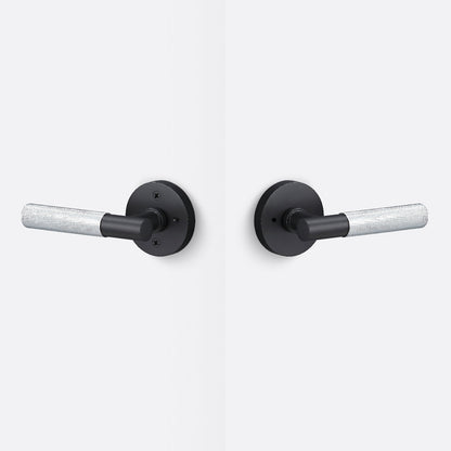 Sure-Loc AP102-RD-GRIP-KN Knurled Grip Privacy Door Lever with Aspra Round Rosette