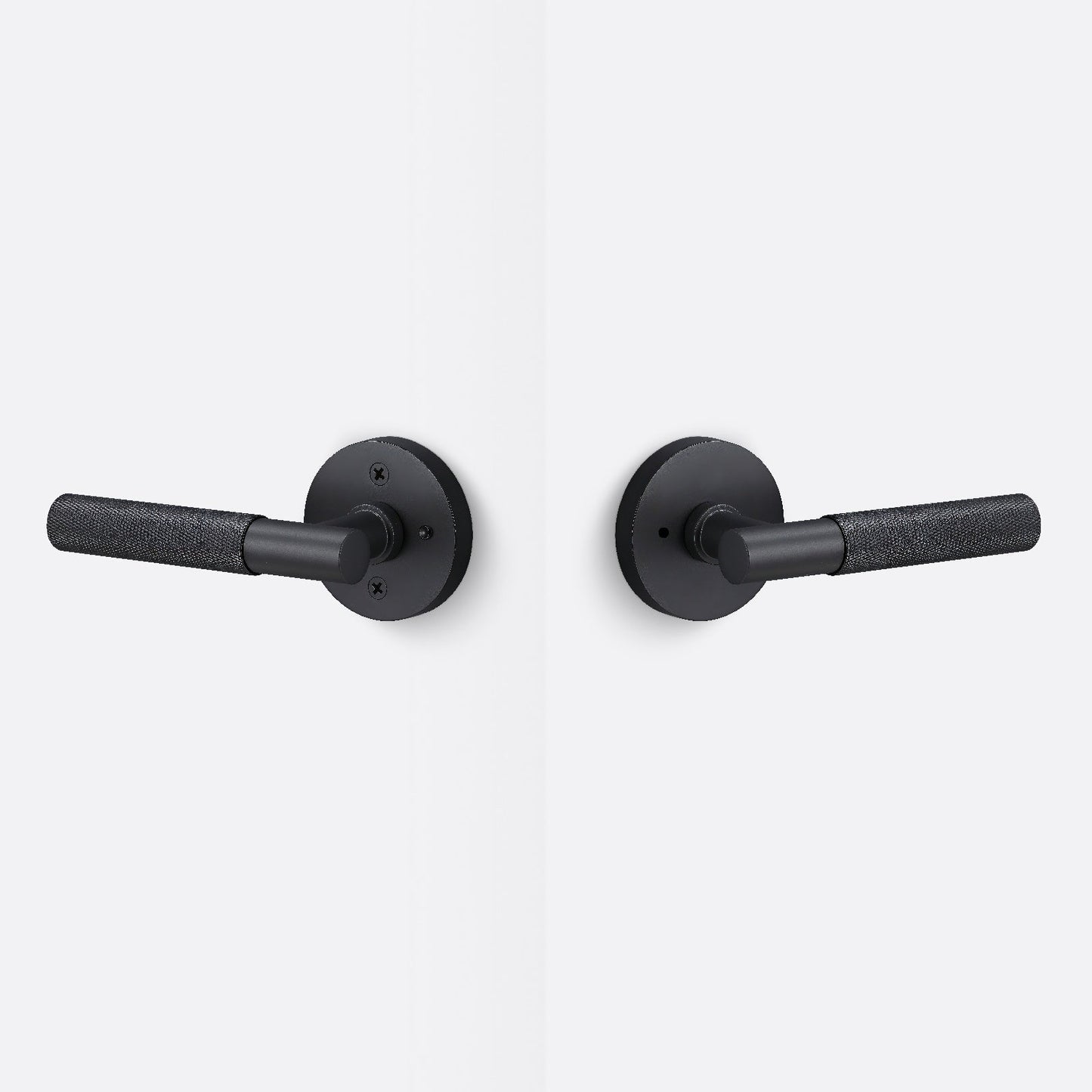 Sure-Loc AP102-RD-GRIP-KN Knurled Grip Privacy Door Lever with Aspra Round Rosette
