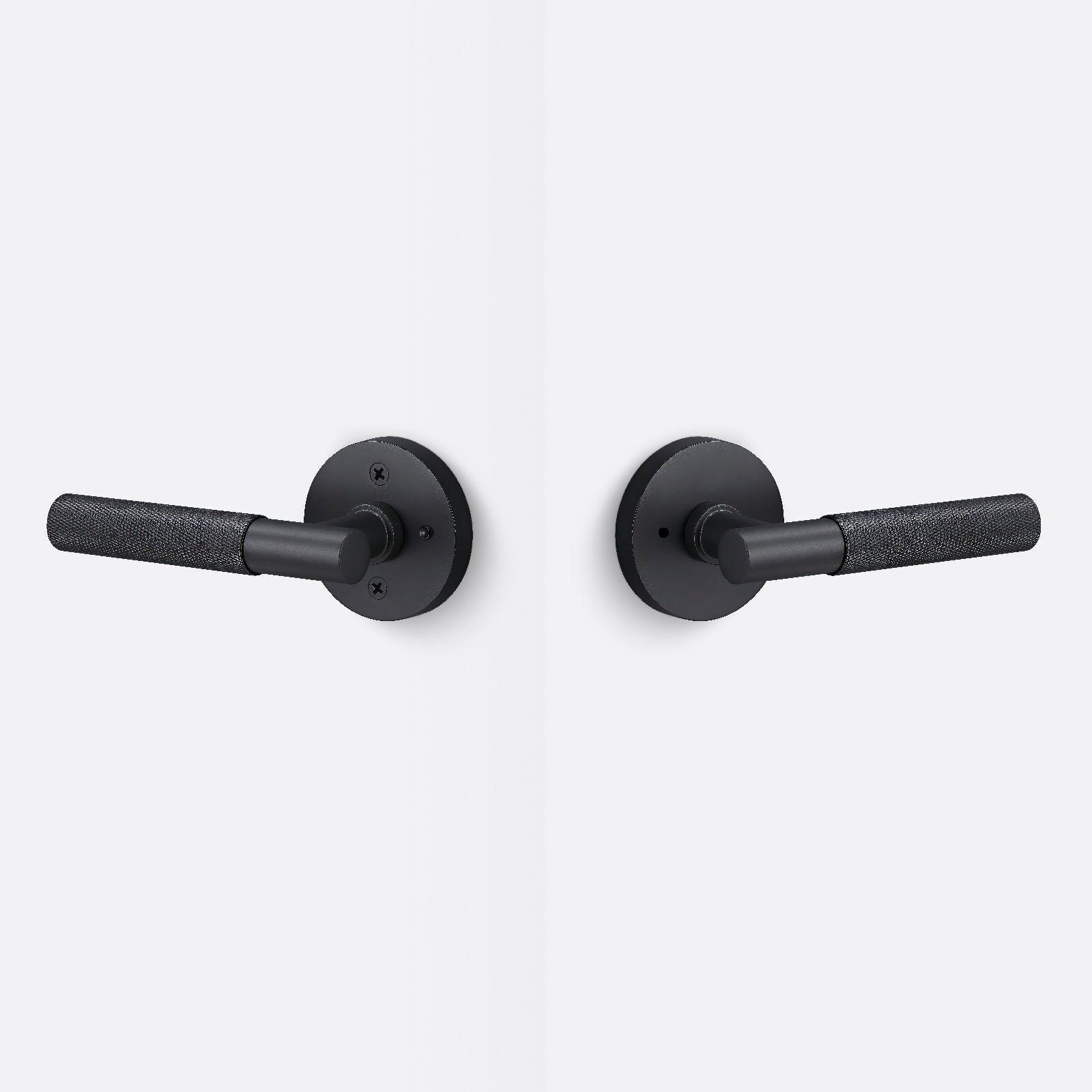 Sure-Loc AP102-RD-GRIP-KN Knurled Grip Privacy Door Lever with Aspra Round Rosette