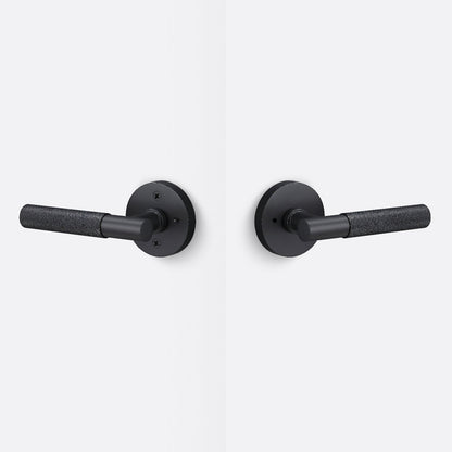 Sure-Loc AP102-RD-GRIP-KN Knurled Grip Privacy Door Lever with Aspra Round Rosette