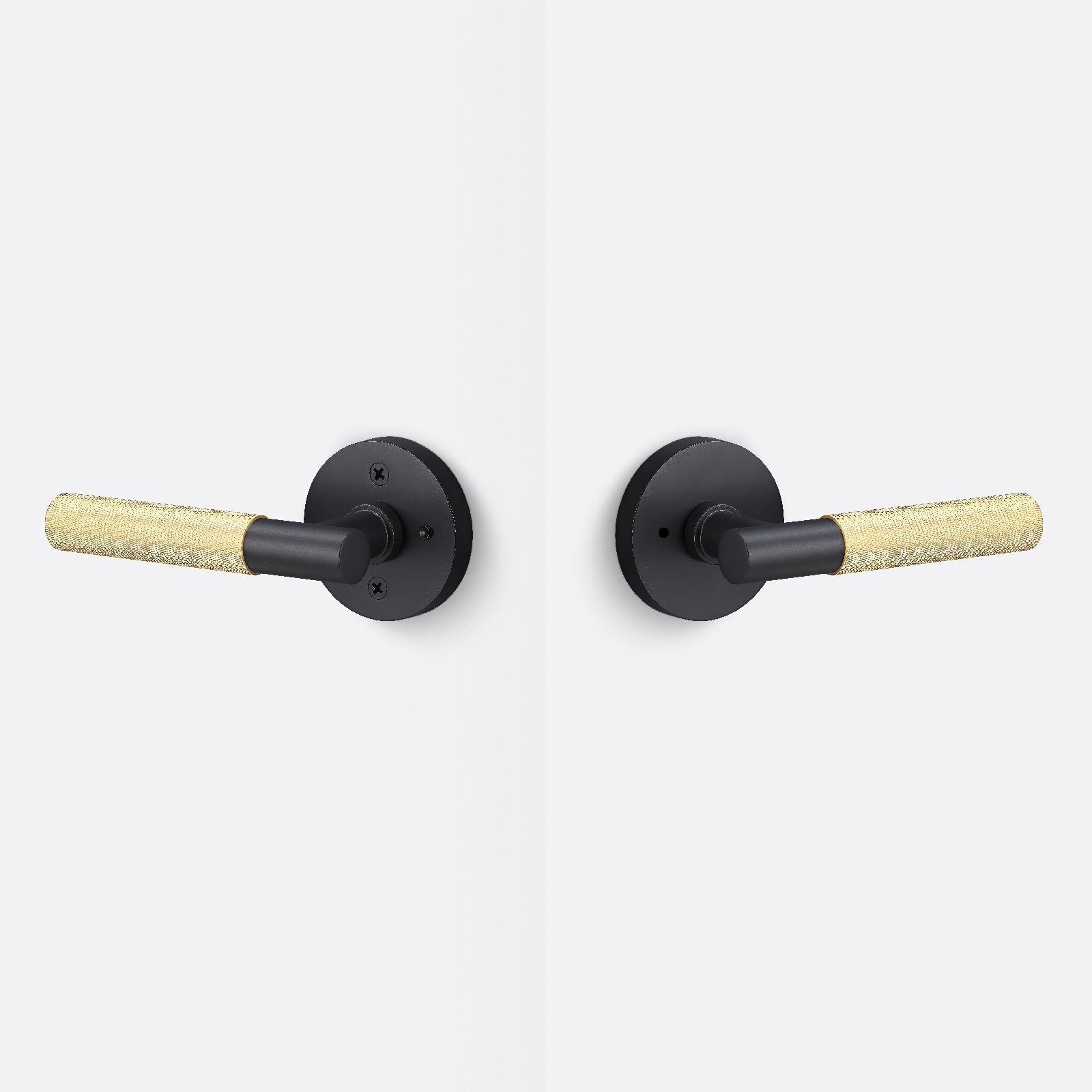 Sure-Loc AP102-RD-GRIP-KN Knurled Grip Privacy Door Lever with Aspra Round Rosette