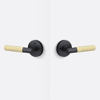 Sure-Loc AP102-RD-GRIP-KN Knurled Grip Privacy Door Lever with Aspra Round Rosette