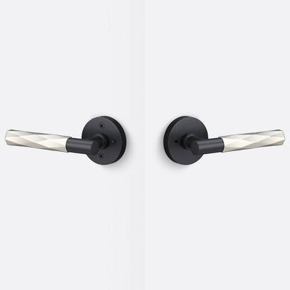 Sure-Loc AP102-RD-GRIP-VT Vertex Grip Privacy Door Lever with Aspra Round Rosette