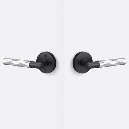 Sure-Loc AP102-RD-GRIP-VT Vertex Grip Privacy Door Lever with Aspra Round Rosette