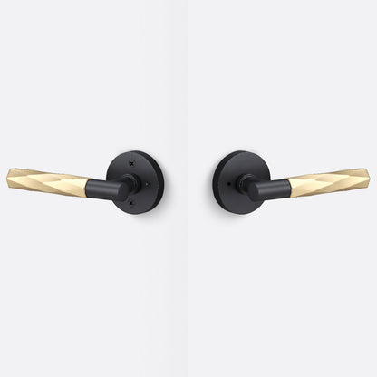 Sure-Loc AP102-RD-GRIP-VT Vertex Grip Privacy Door Lever with Aspra Round Rosette