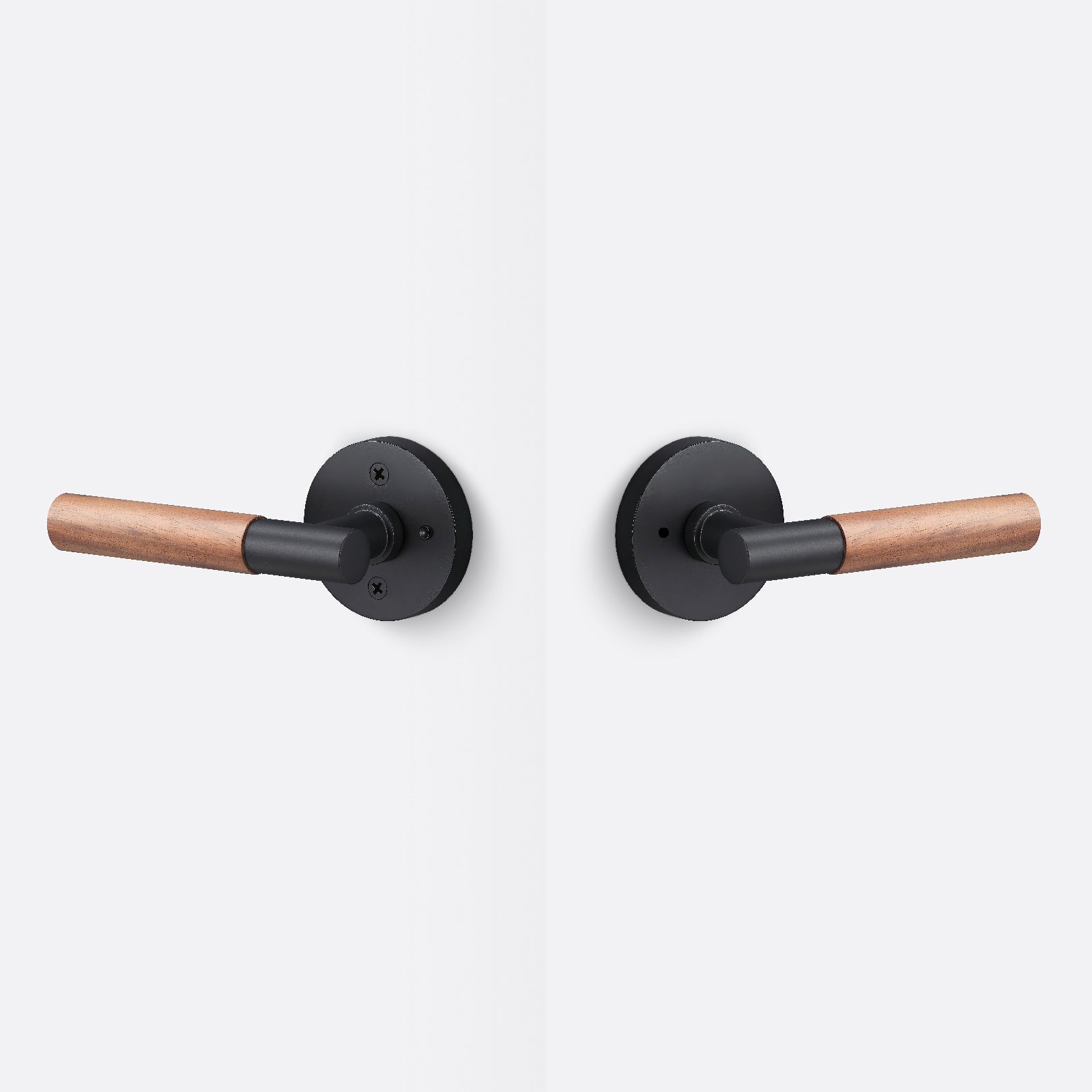 Sure-Loc AP102-RD-GRIP-WN Walnut Grip Privacy Door Lever with Aspra Round Rosette