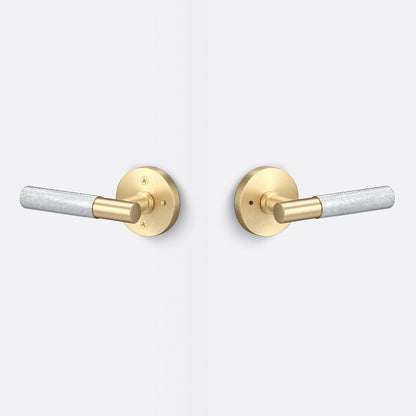 Sure-Loc AP102-RD-GRIP-KN Knurled Grip Privacy Door Lever with Aspra Round Rosette