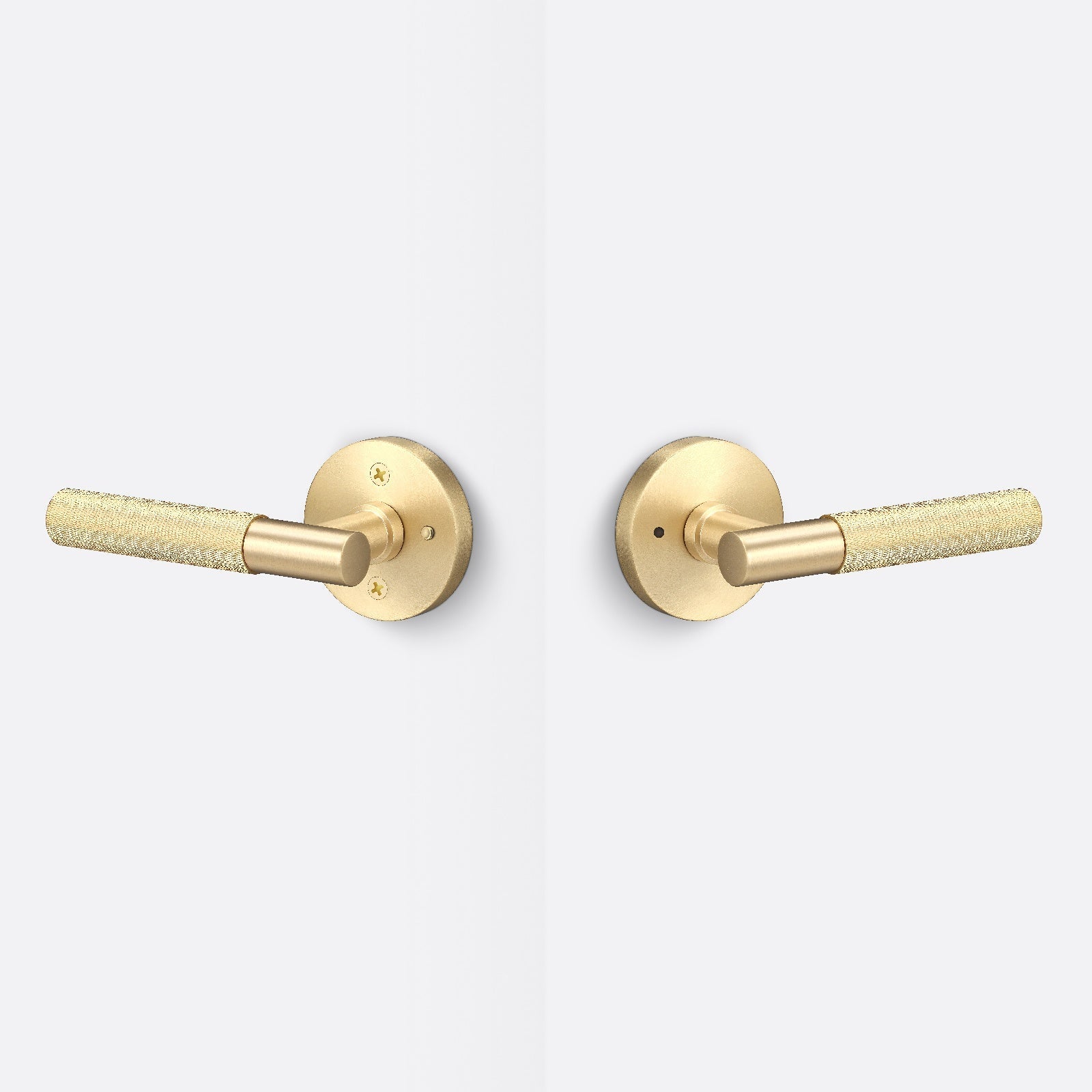 Sure-Loc AP102-RD-GRIP-KN Knurled Grip Privacy Door Lever with Aspra Round Rosette