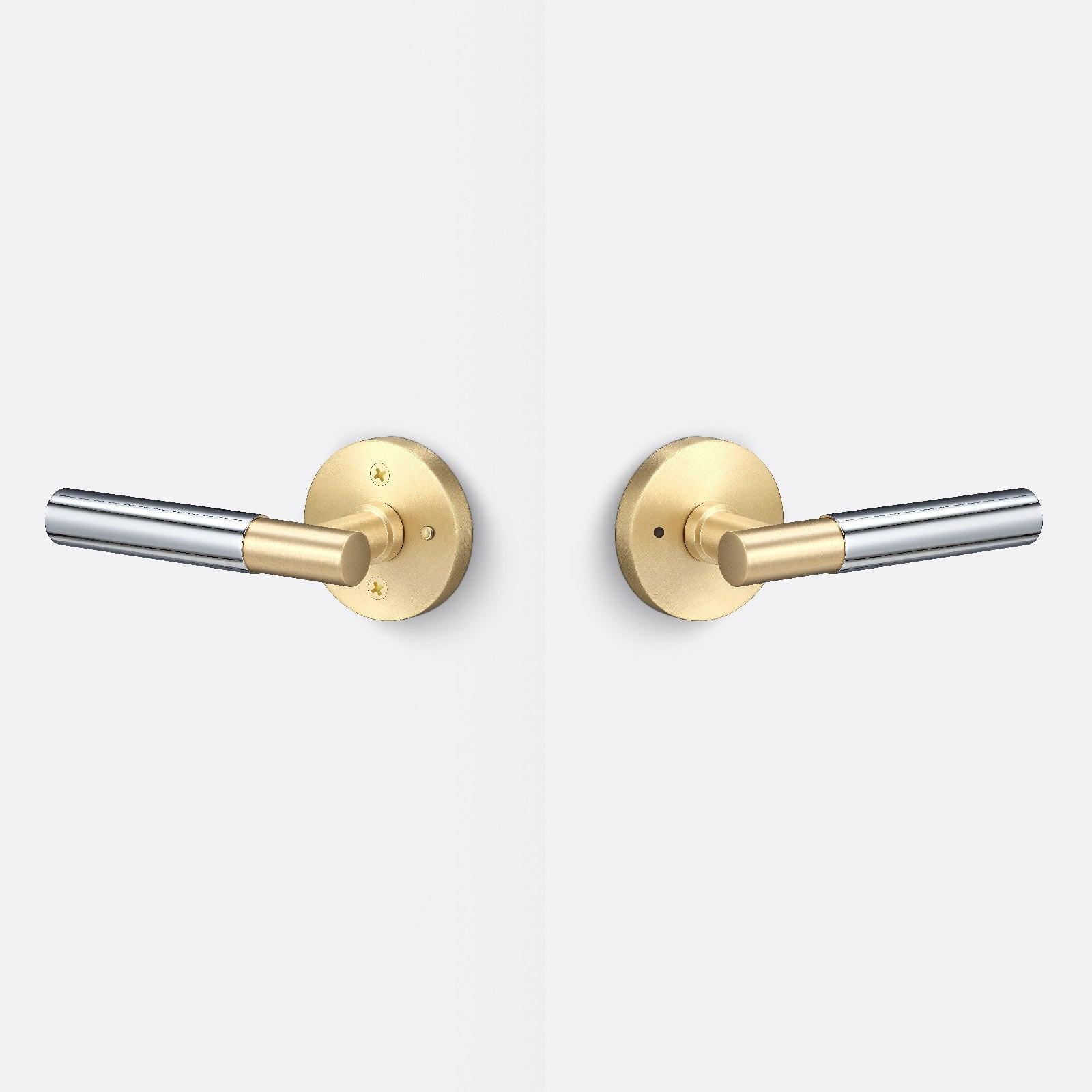 Sure-Loc AP102-RD-GRIP-SM Smooth Grip Privacy Door Lever with Aspra Round Rosette