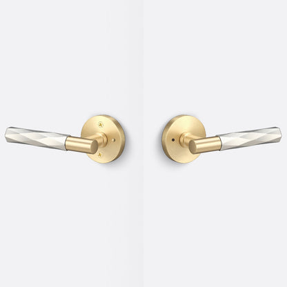 Sure-Loc AP102-RD-GRIP-VT Vertex Grip Privacy Door Lever with Aspra Round Rosette