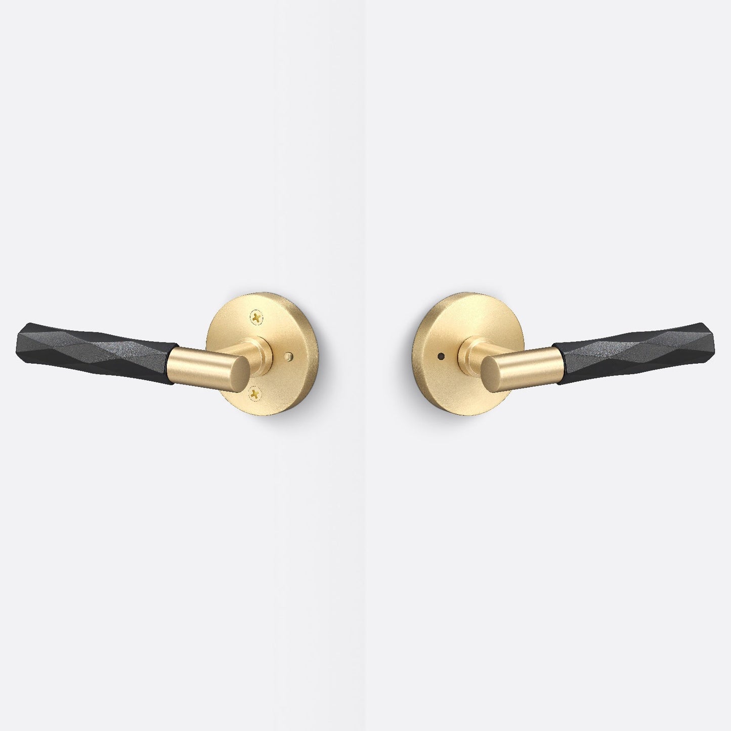 Sure-Loc AP102-RD-GRIP-VT Vertex Grip Privacy Door Lever with Aspra Round Rosette