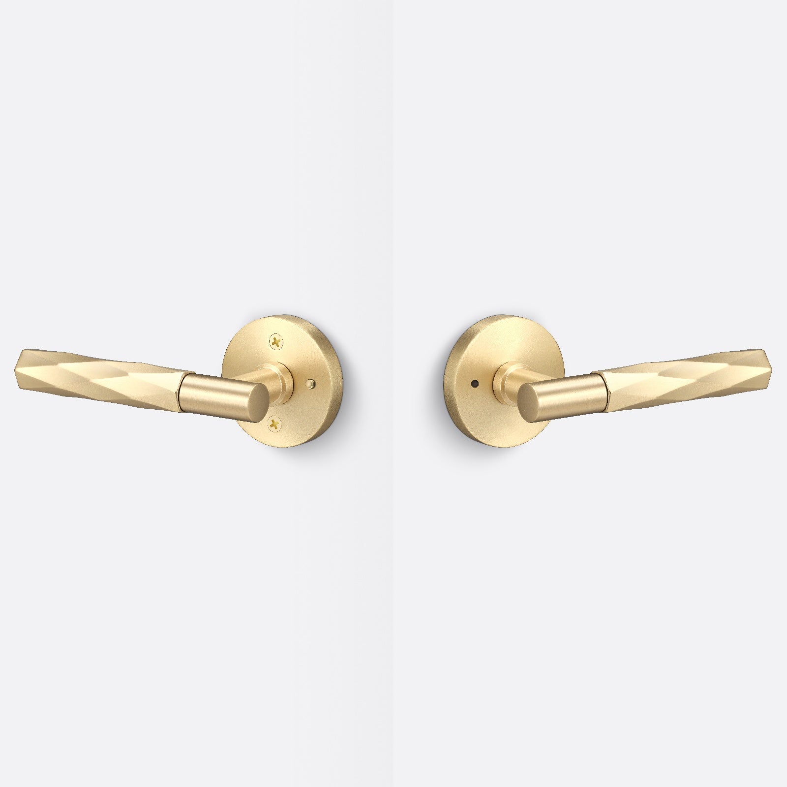 Sure-Loc AP102-RD-GRIP-VT Vertex Grip Privacy Door Lever with Aspra Round Rosette
