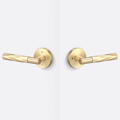 Sure-Loc AP102-RD-GRIP-VT Vertex Grip Privacy Door Lever with Aspra Round Rosette