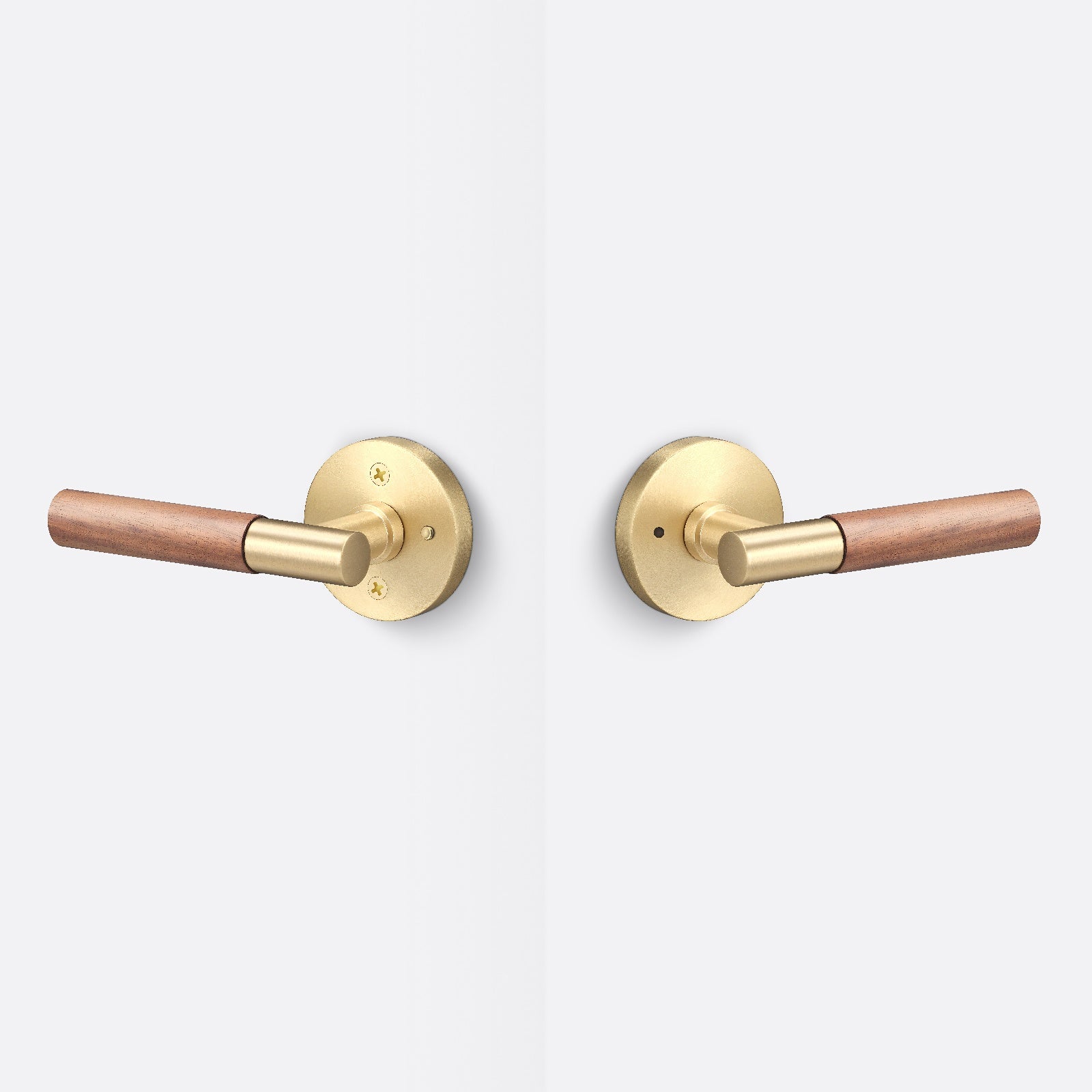 Sure-Loc AP102-RD-GRIP-WN Walnut Grip Privacy Door Lever with Aspra Round Rosette