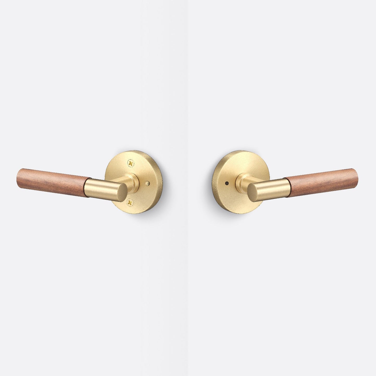Sure-Loc AP102-RD-GRIP-WN Walnut Grip Privacy Door Lever with Aspra Round Rosette
