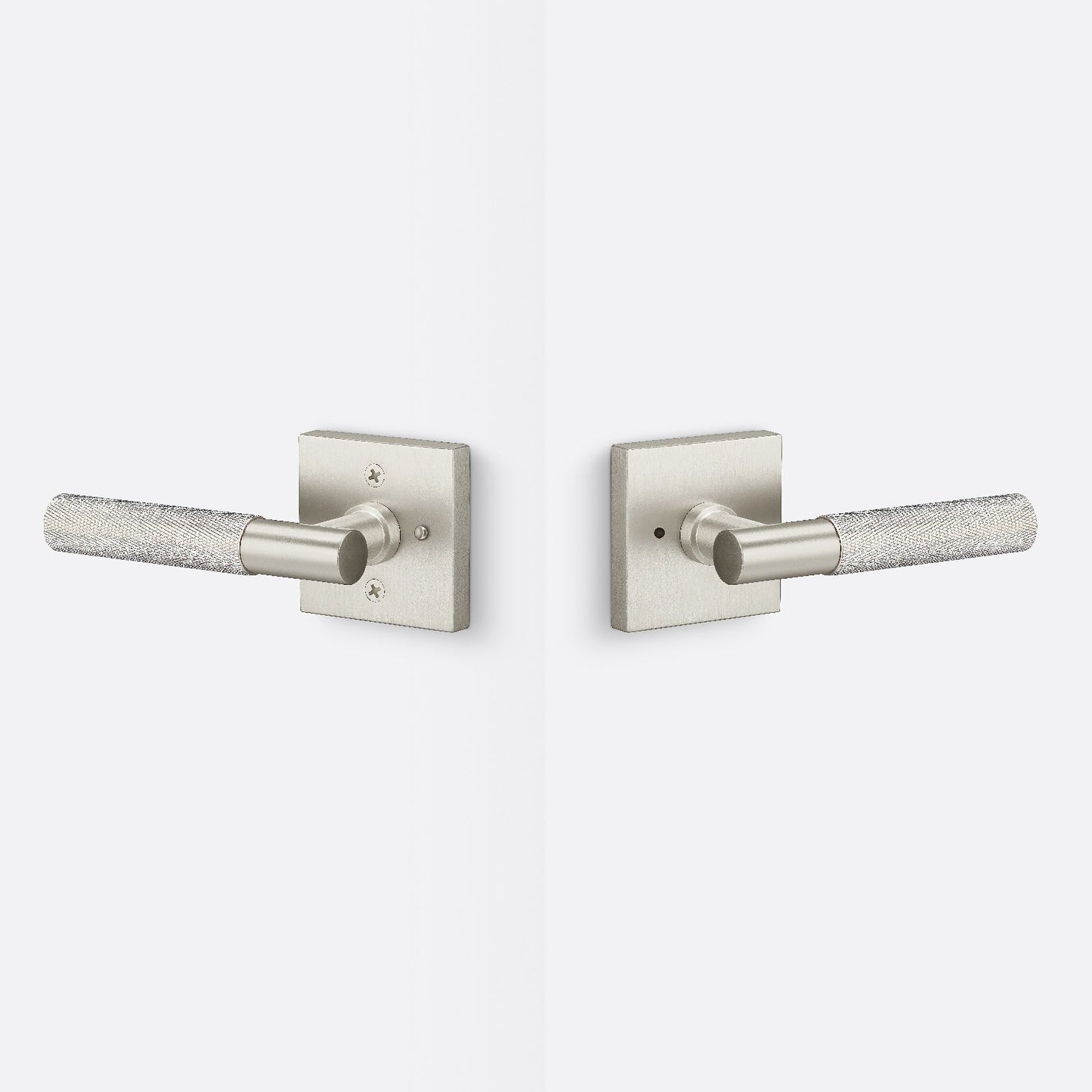 Sure-Loc AP102-SQ-GRIP-KN Knurled Grip Privacy Door Lever with Aspra Square Rosette