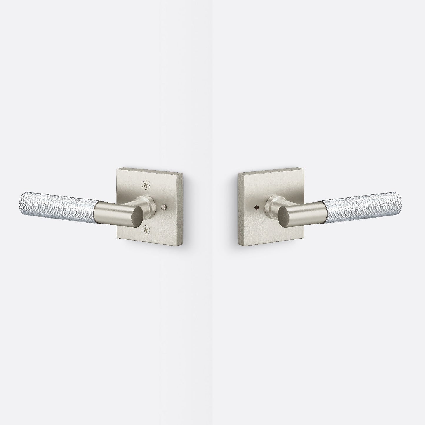 Sure-Loc AP102-SQ-GRIP-KN Knurled Grip Privacy Door Lever with Aspra Square Rosette