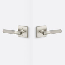 Sure-Loc AP102-SQ-GRIP-SKN Straight Knurled Grip Privacy Door Lever with Aspra Square Rosette