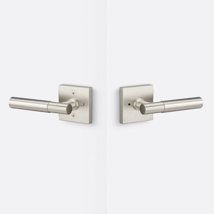 Sure-Loc AP102-SQ-GRIP-SM Smooth Grip Privacy Door Lever with Aspra Square Rosette