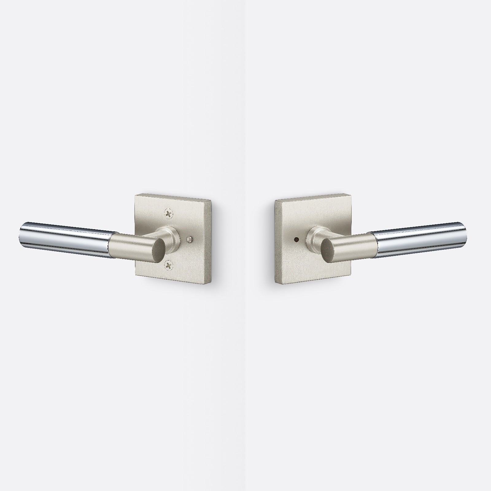 Sure-Loc AP102-SQ-GRIP-SM Smooth Grip Privacy Door Lever with Aspra Square Rosette