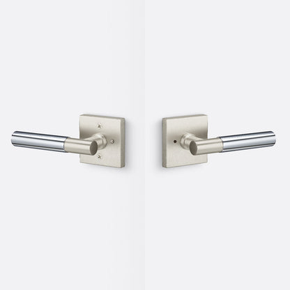 Sure-Loc AP102-SQ-GRIP-SM Smooth Grip Privacy Door Lever with Aspra Square Rosette