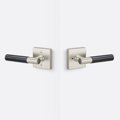 Sure-Loc AP102-SQ-GRIP-SM Smooth Grip Privacy Door Lever with Aspra Square Rosette