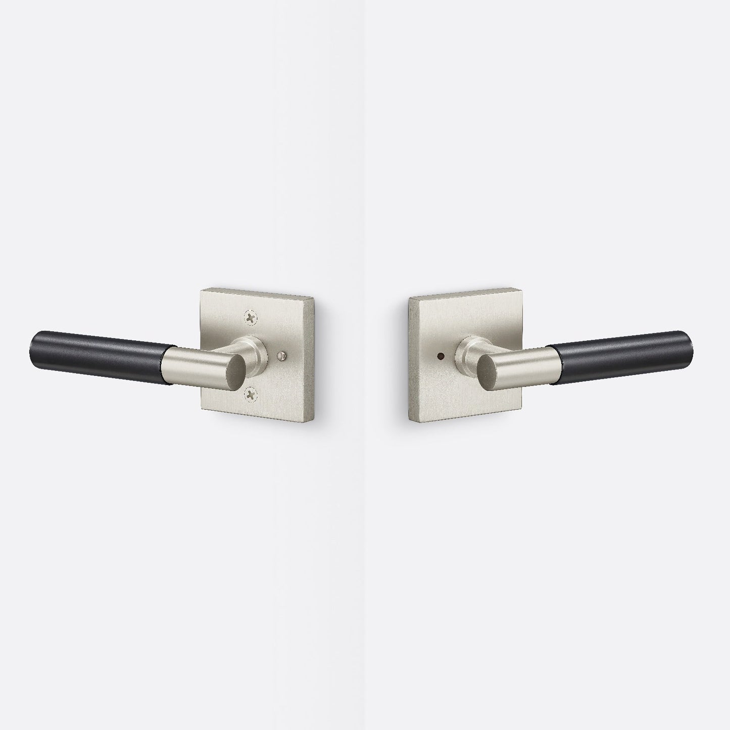 Sure-Loc AP102-SQ-GRIP-SM Smooth Grip Privacy Door Lever with Aspra Square Rosette