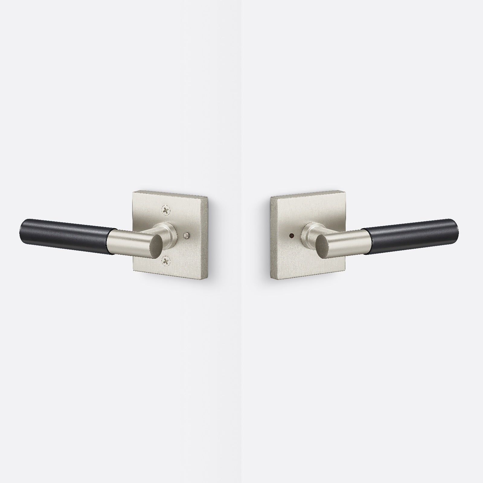 Sure-Loc AP102-SQ-GRIP-SM Smooth Grip Privacy Door Lever with Aspra Square Rosette