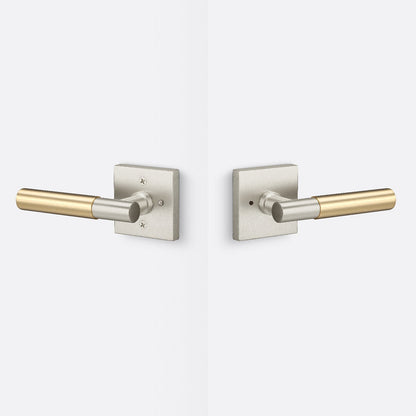 Sure-Loc AP102-SQ-GRIP-SM Smooth Grip Privacy Door Lever with Aspra Square Rosette