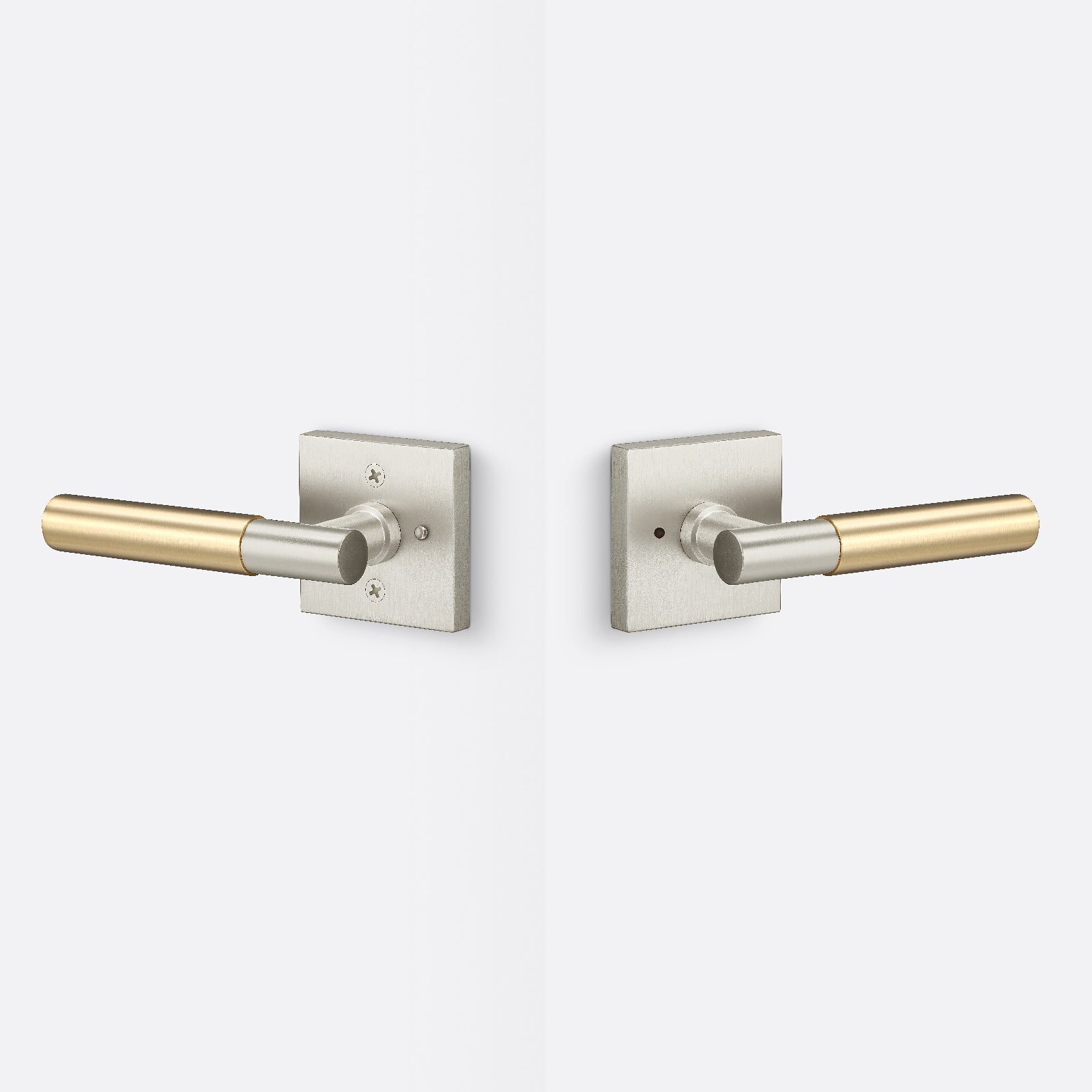 Sure-Loc AP102-SQ-GRIP-SM Smooth Grip Privacy Door Lever with Aspra Square Rosette