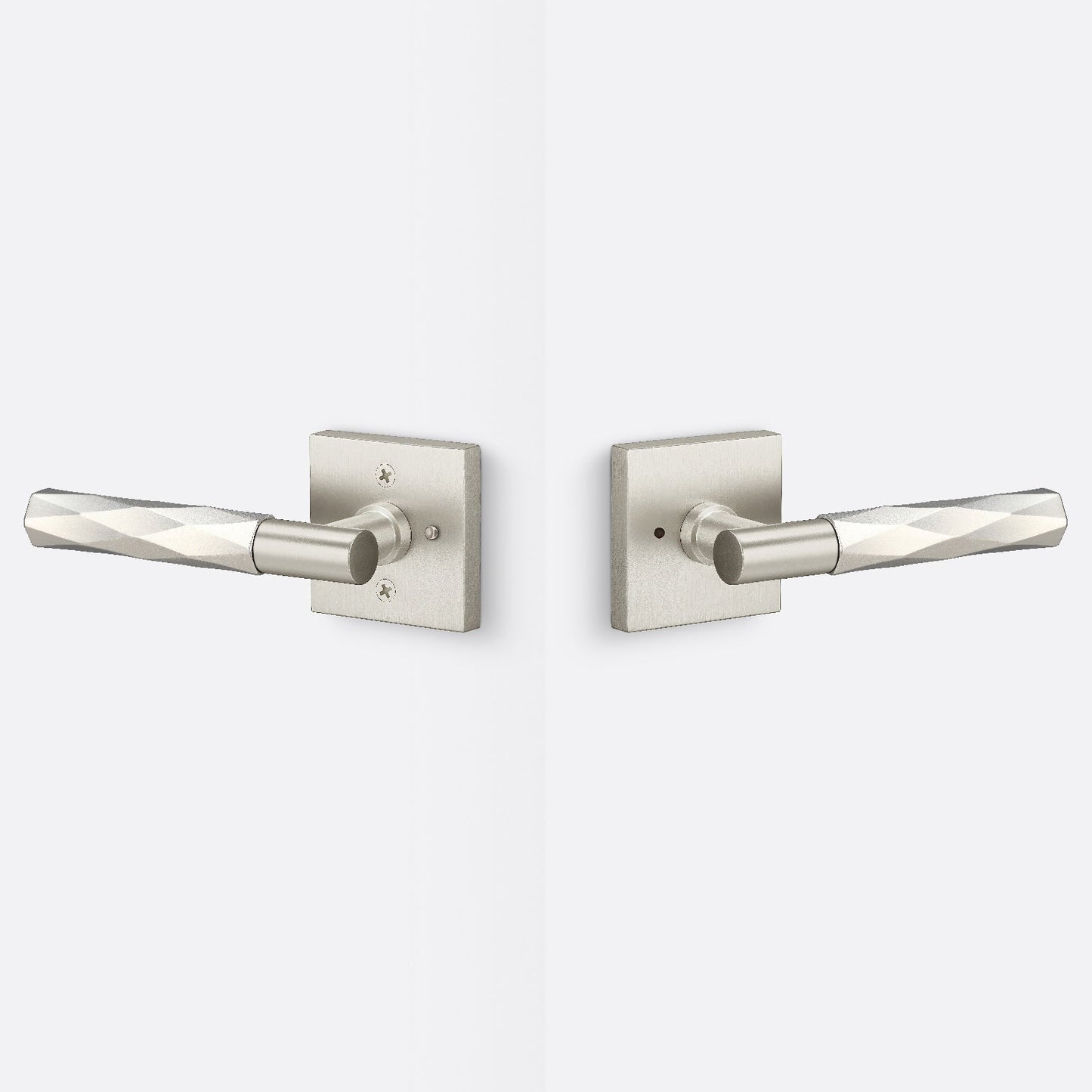 Sure-Loc AP102-SQ-GRIP-VT Vertex Grip Privacy Door Lever with Aspra Square Rosette