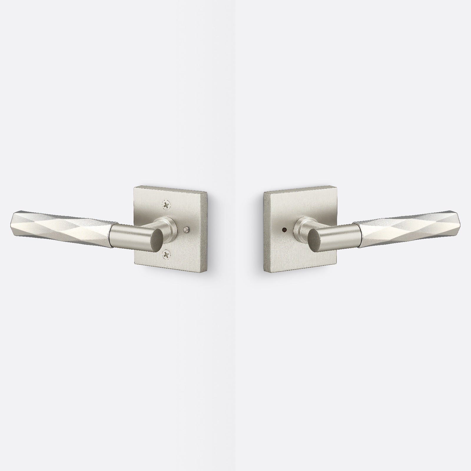 Sure-Loc AP102-SQ-GRIP-VT Vertex Grip Privacy Door Lever with Aspra Square Rosette